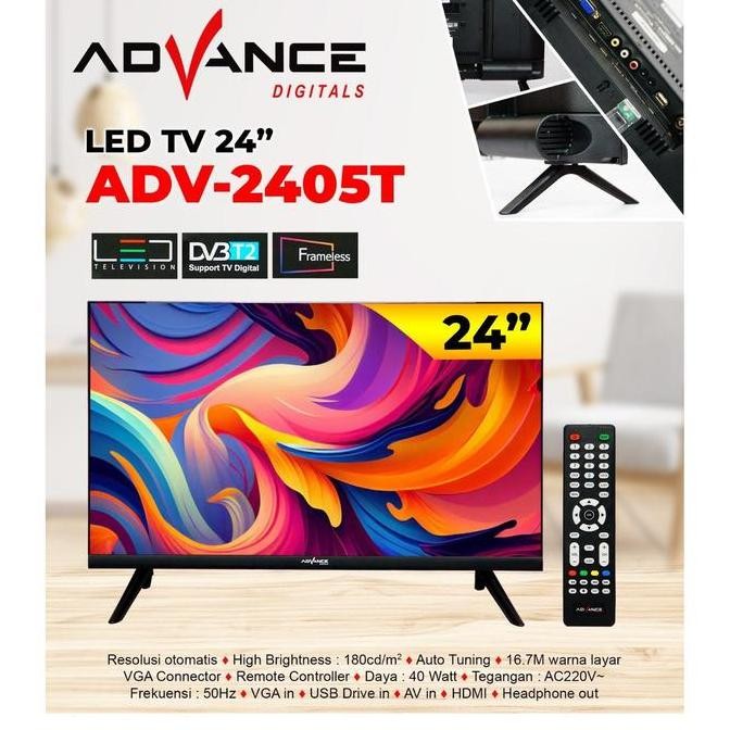 Android TV 24 Inch Advance Smart Digital Television New ADV 2405T / TV Digital