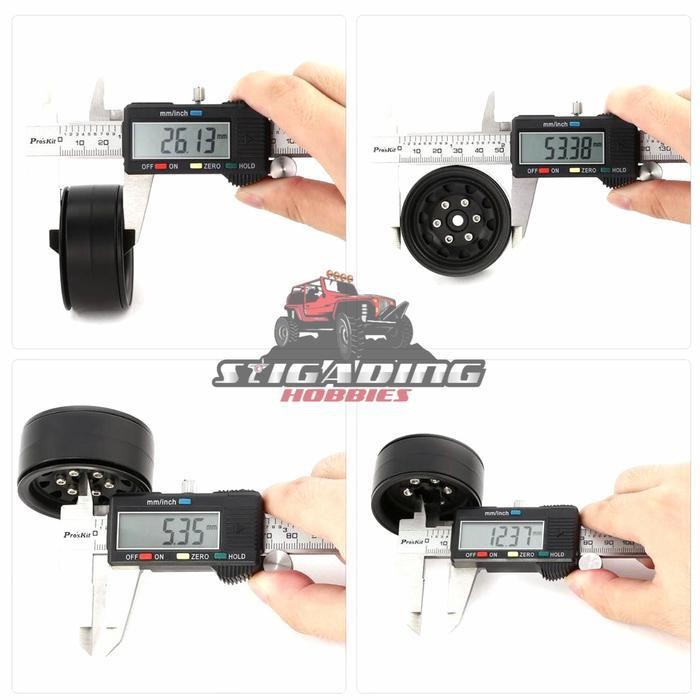 4 Pcs Velg Metal Rim Beadlock 1.9 Rc Scx10 Axial Mn86Ks Ax-617Bk Original Dan Terpercaya