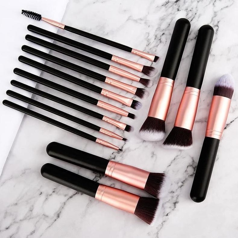 

baru yuwaku kuas make up set 14 + 6 pcs komplit untuk eyeshadow & blush on