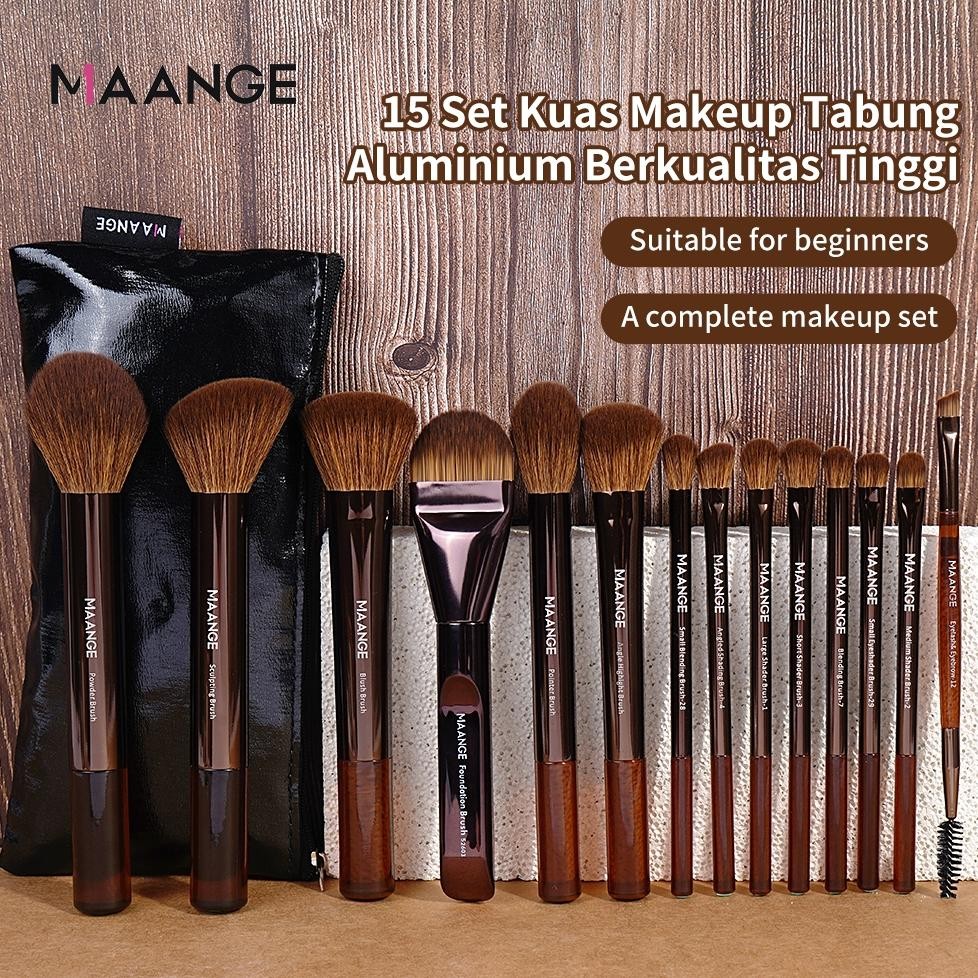 

baru [beli 1 gratis] maange 14pcs set kuas makeup profesional - lembut, multifungsi, blending 52602