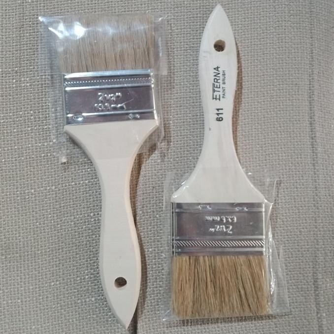 

baru [12 pcs] kuas cat eterna 2.5 inch 611 - paket lusin kuas cat kualitas bagus