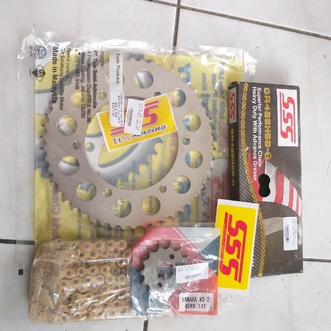 Gear Set SSS Vixion R Yamaha R15 New V3 MT15 XSR 155 Ukuran 13T/14T/15T TK/SSS Belakang 44T/45T/46T/