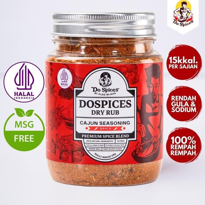 

Dospices Healthy Dry Rub [Cajun Seasoning] Bumbu Marinasi Rendah Kalori [100 Gr] (ADS) Bubuk Rempah Instan Rendah gula Rendah lemak GT