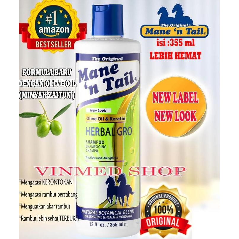 TERLARIS - SHAMPOO MANE N TAIL- SHAMPO KUDA HERBAL GRO 355ML