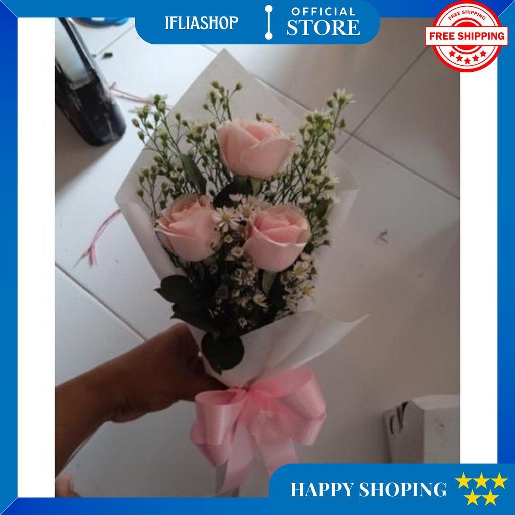 Buket Bunga Surabaya / Bunga Asli / Buket Mawar Cod