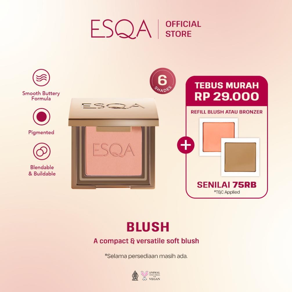 

baru esqa blush on - perona pipi tahan lama warna natural