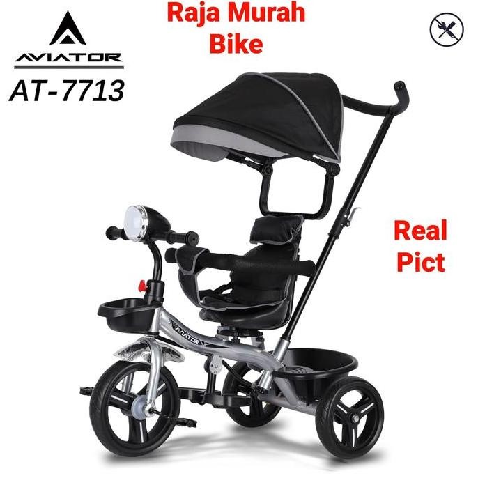 TERBARU - Sepeda Anak Roda Tiga Aviator AT-7713 Stroller Roda Tiga Aviator 7713