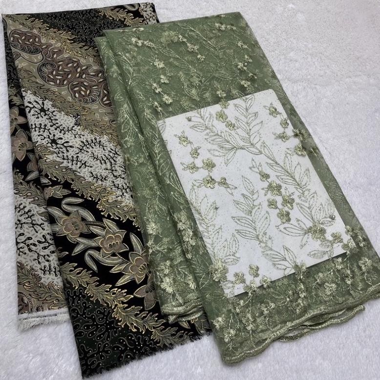 Set/Paket Kain Bridesmaid Tile & Batik khusus sage green