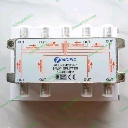 TERBARU - Splitter Spliter 8 way Pacific Satellite