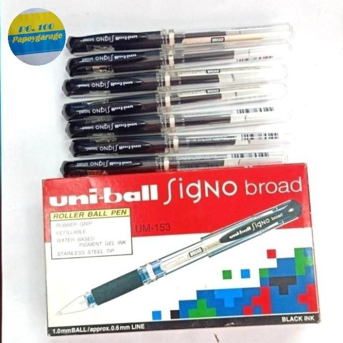 

Pulpen Uniball Signo Broad UM-153 hitam (Lusin)