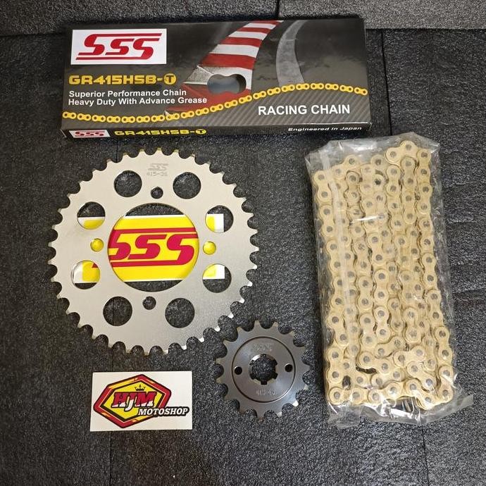 GEAR SET SSS RX KING & RANTAI SSS 415 HSBT GOLD