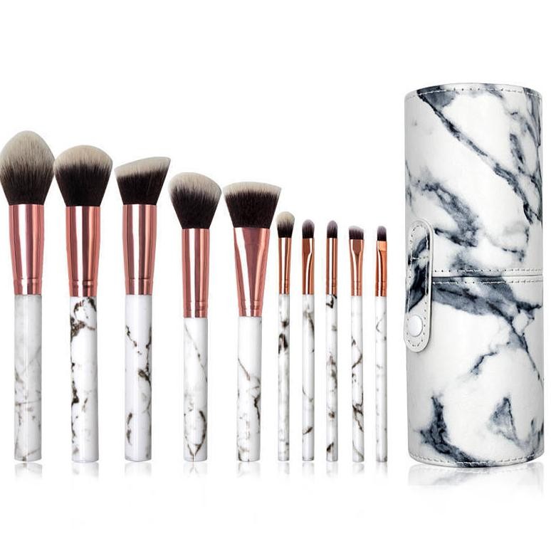 

baru set kuas hako beauty 10pcs + tabung brush organizer