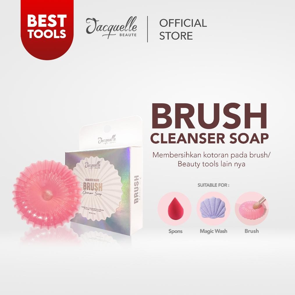 

baru jacquelle brush cleanser soap | sabun pembersih kuas makeup praktis & lembut