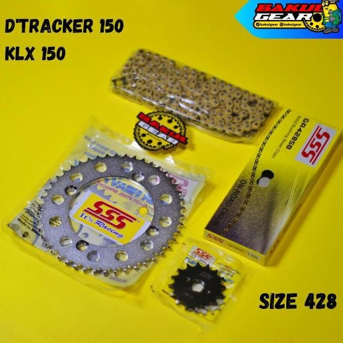 Gear set sss KLX Dtracker 150 BF gearset rantai 428 (39-49)