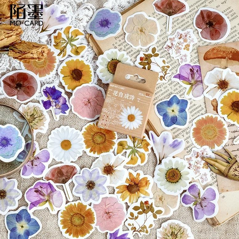 

46Pcs/Set Autumn Flower Sticker Diy Scrapbooking Diary Planner Decoration Sticker Album