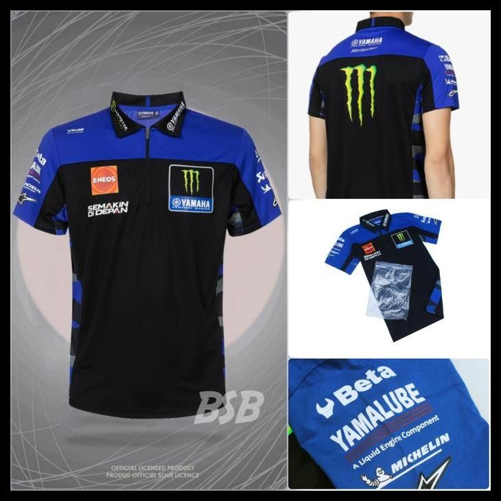 Polo Shirt Yamaha-Motogp 2023 Kaos Polo Pria Baju Kerah Racing Motor Best Seller