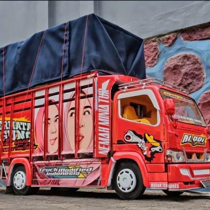 Cod Miniatur Truk Oleng Permata Agung Variasi Terpal, Trek, Trak, Truck Oleng Miniatur, Truk Oleng K