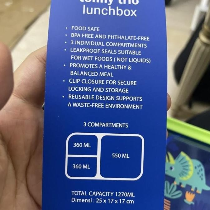 Promo Lunch Box Smiggle Sekat 3 Leakproof/Kotak Makan Sekat Dino Unicorn