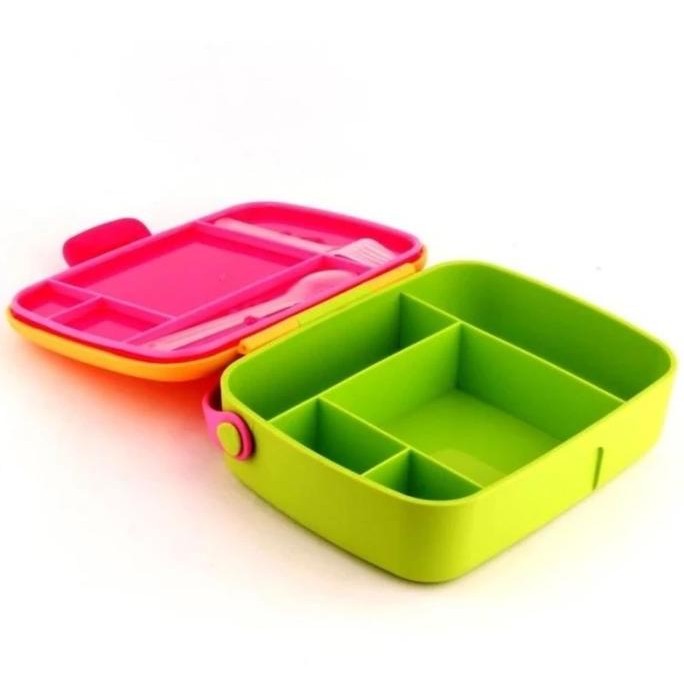 Murah Bento Lunch Box Mirip Munchkin/Kotak Makan Bento Sekat Anti Tumpah