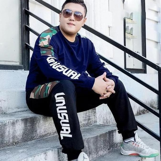 READY STOK UNUS Baju dan celana Set Olahraga Pria Wanita Jumbo Fashion Santai Motif Kombinasi Loreng