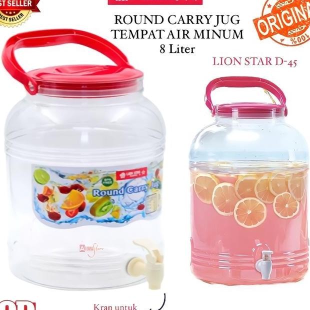 Bisa Cod Dispenser Air Minum Round Carry Jug Lion Star 8 Liter Galon Air Kecil Ketel Minuman Dingin 