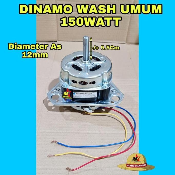 TERMURAH - Dinamo Wash 150W Motor Pencuci Mesin Cuci Aqua Sanken Panfila Midea