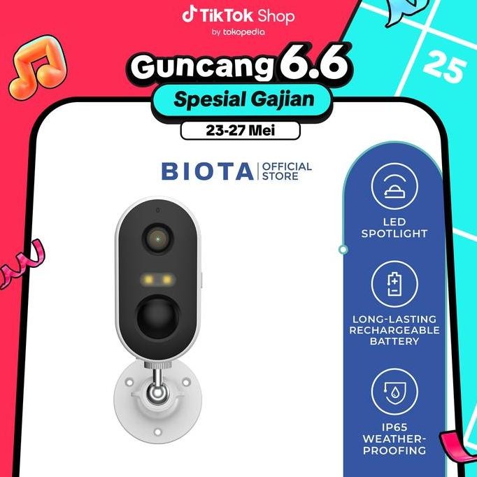 BIOTA SMART KAMERA BATTERY FIXED -  CCTV TANPA KABEL