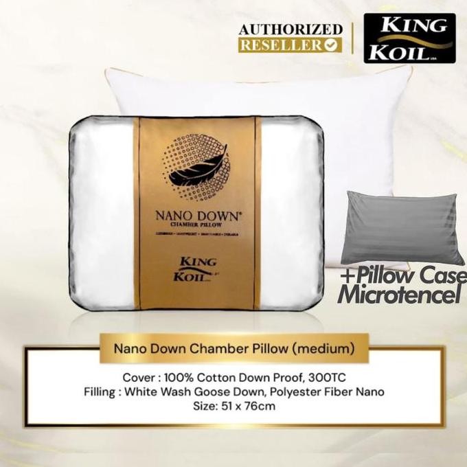 Bantal bulu angsa Kingkoil Nano Down Chamber - King Koil NanoDown Chamber Goosedown Feel Pillow