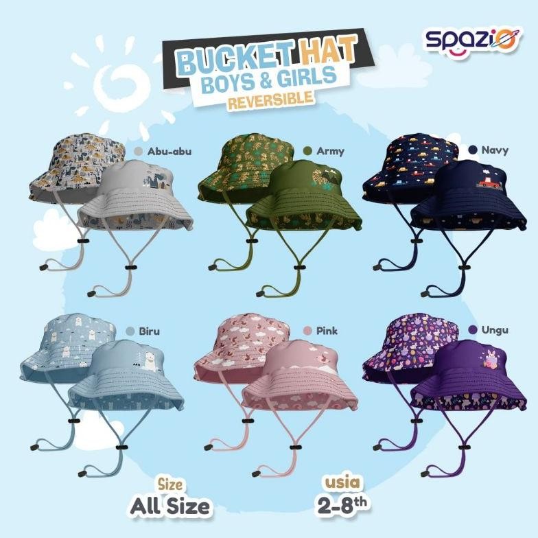 TOPI BUCKET HAT SPAZIO REVERSIBLE TOPI BUCKET HAT BOLAK BALIK SPAZIO SEPERTI UPRIGHT MURAH