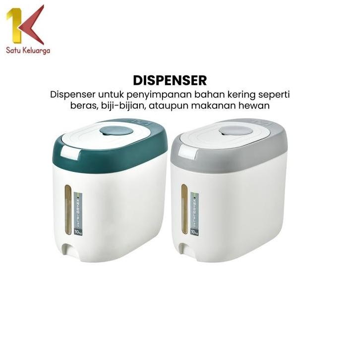 

Terlaris Cod Sk C882 Dispenser Beras 10Kg Free Gelas Takar Tempat Wadah Penyimpanan Serbaguna