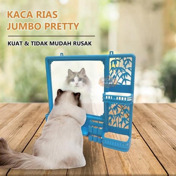 Kaca Rias - Cermin Gantung Tembok Dan Rak Plastik Dinding Makeup Kamar Mandi Kosmetik Mirror Trendin