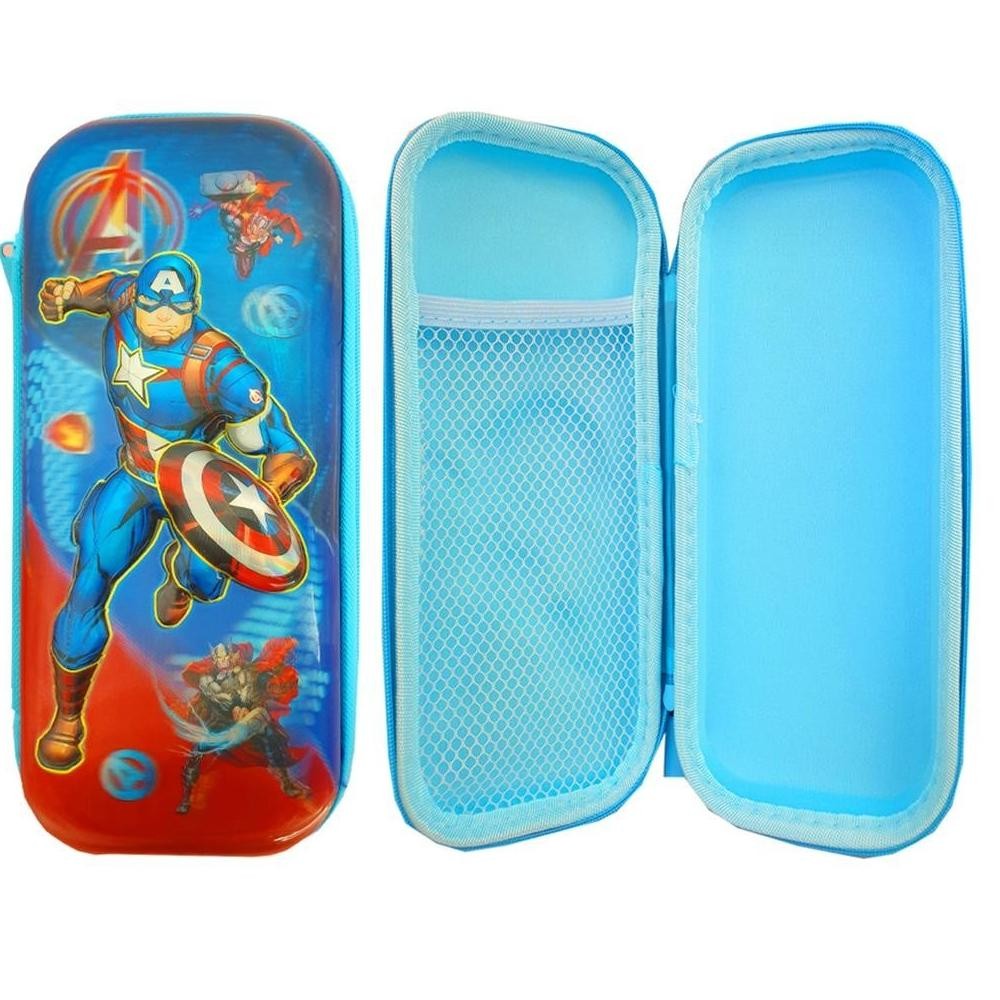 

Tempat Pensil 3D Glossy Karakter Kotak Pen Pena Bulpoint Gambar Kartun Unicorn Spiderman Astronot Space Princess Ariel Mermaid Capten America Double Resleting Kain Plastik Best Seller