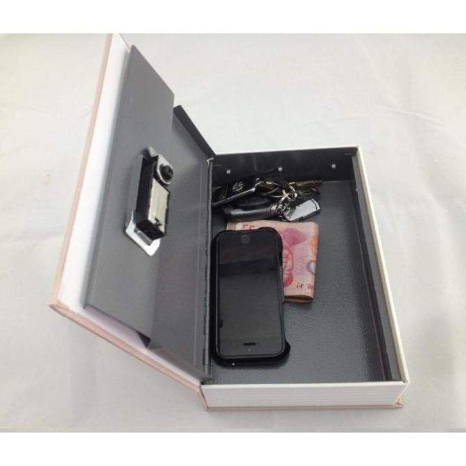 Brankas Safety Box Besi Tempat Penyimpanan Uang Perhiasan Bentuk Buku