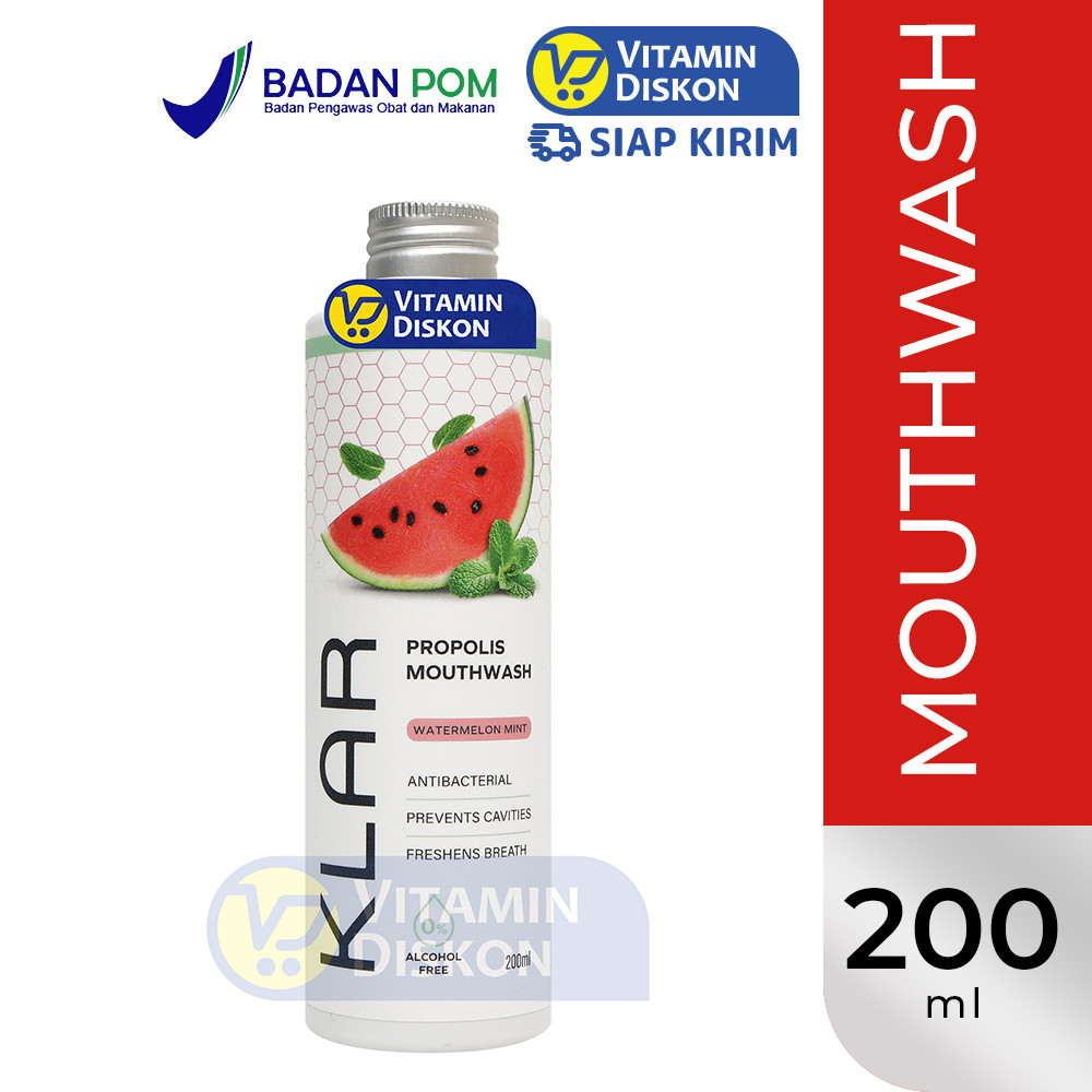 KLAR MOUTHWASH PROPOLIS - 200ML | Obat Kumur Antiseptik Alami, Menyegarkan Nafas & Mulut, Membunuh B