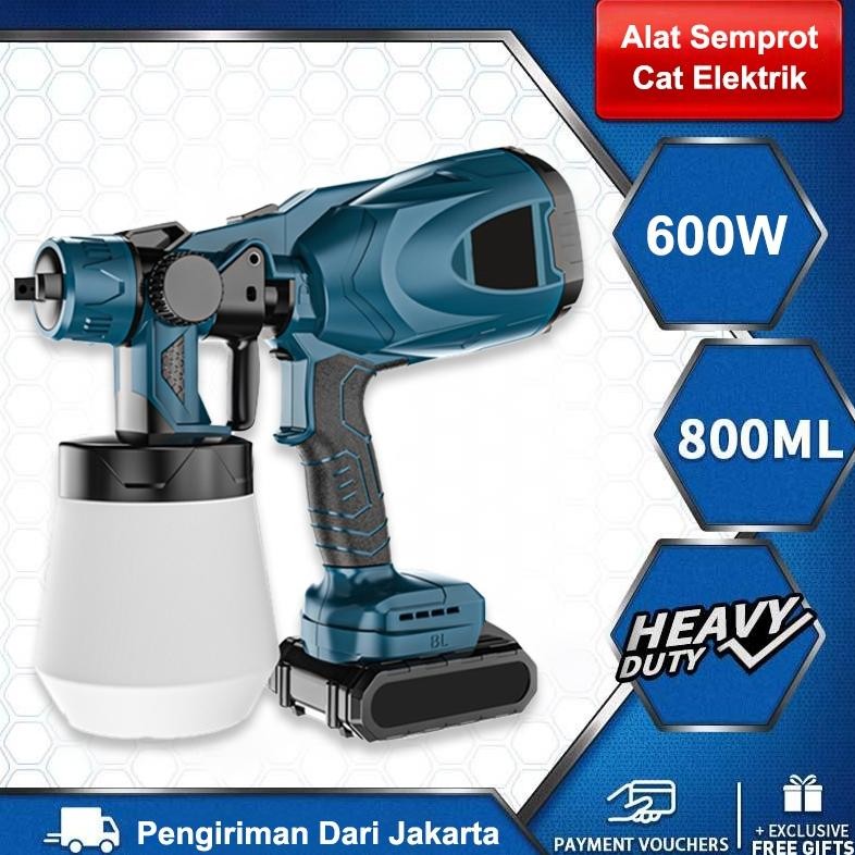 Mesin Semprot Cat Elektrik Nirkabel Berkekuatan 600W/Mesin Semprot Cat/ Kompresor Semprot Cat/Alat S
