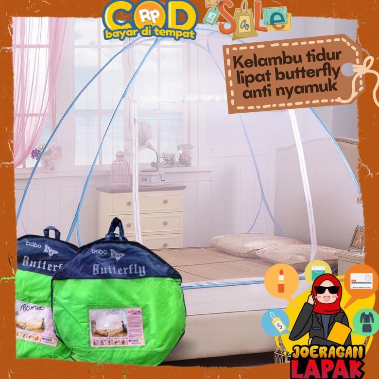 Kelambu Tidur Anti Nyamuk Tenda Lipat Bayi Anak Dewasa Tudung Kasur Selambu Stock