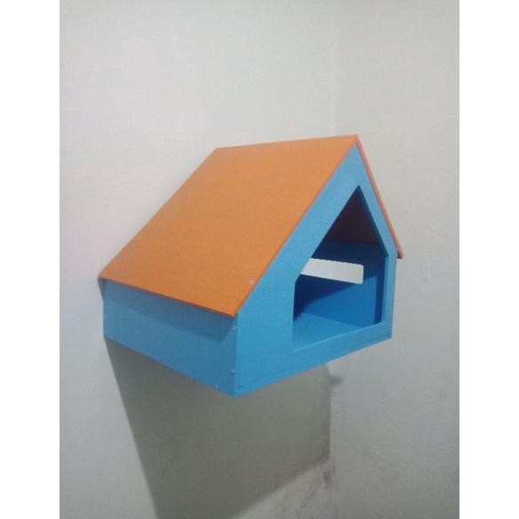 Rumah Kandang kayu kucing gantung dinding loteng RB12