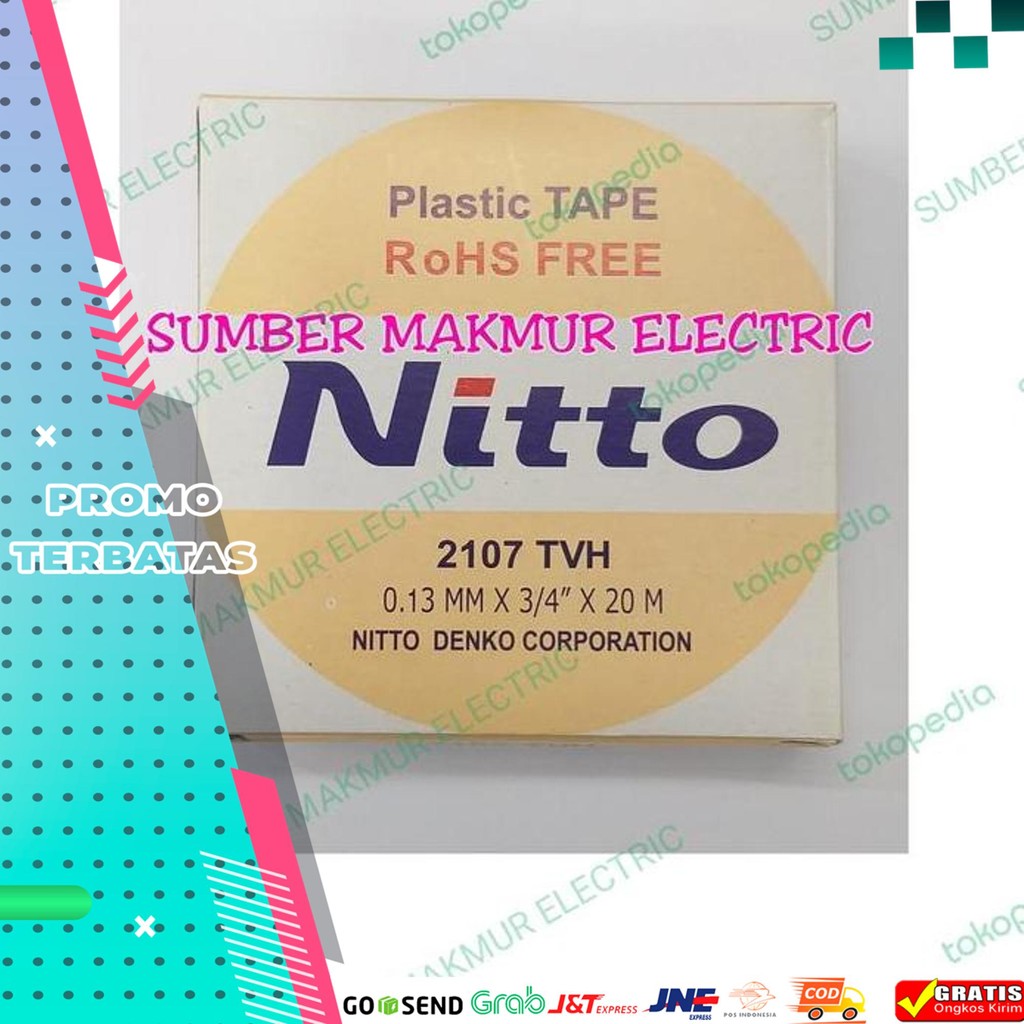 ISOLASI NITTO / ISOLASI LISTRIK / ISOLASI WARNA WARNI / ISOLASI 2107