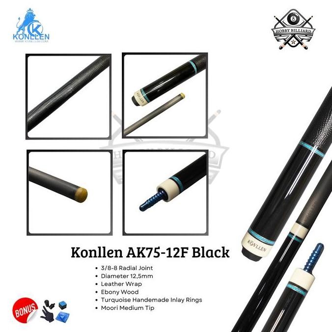 STICK BILLIARD KONLLEN AK75-12F CARBON FIBERSHAFT