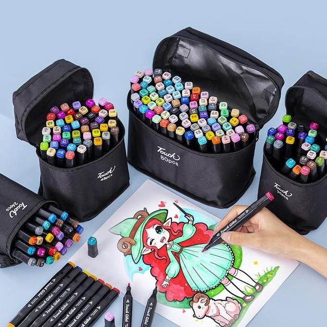 

Sale Spidol Dual Side Fine Art Brush Pen Art Marker Set Multicolor