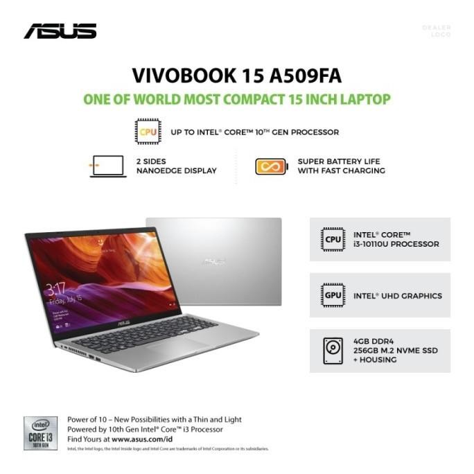 (Expert) Asus A509FA-FHD321 I3-10110U 4GB 256GB SSD FHD WIN10 OHS