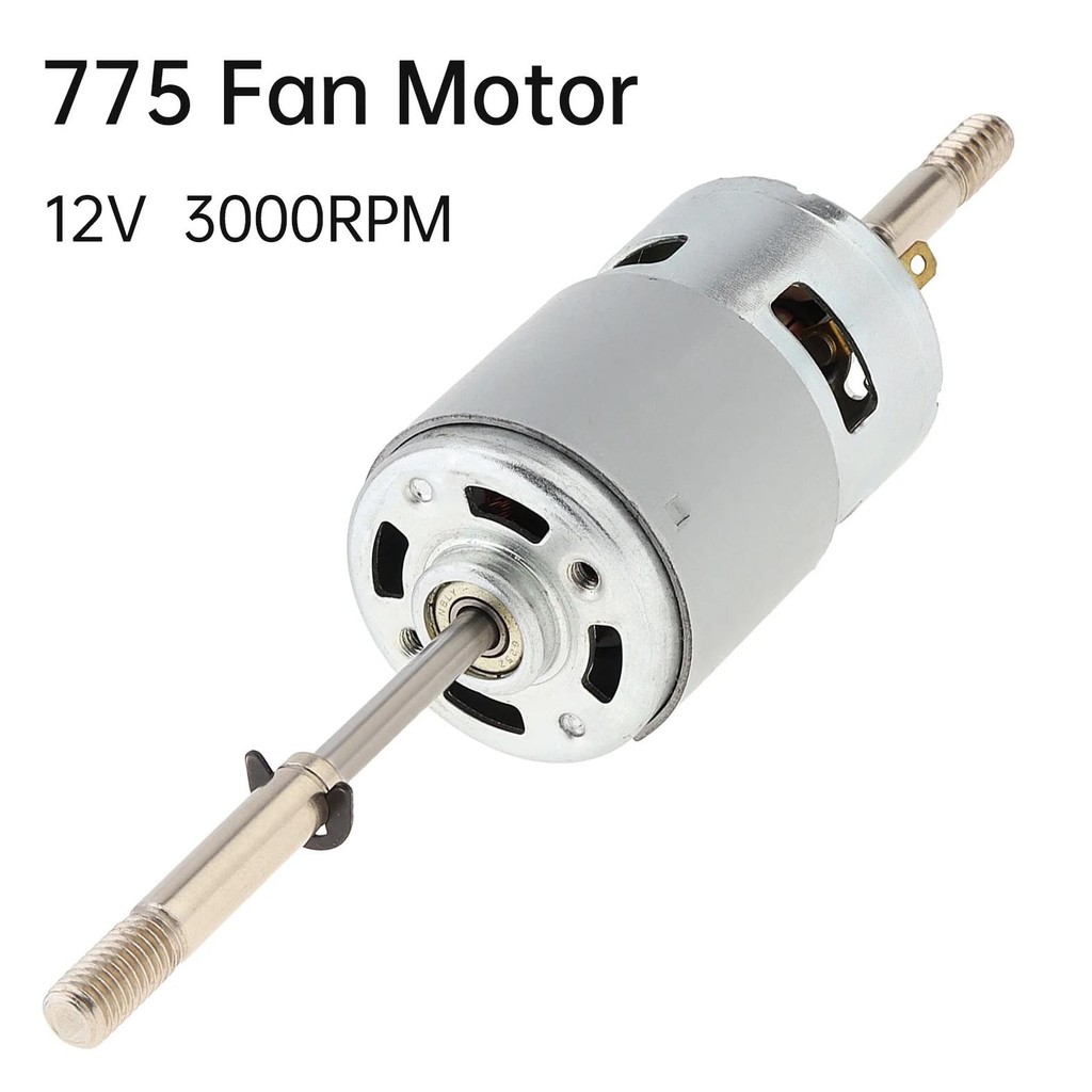 Rs775 Dc Fan Motor 12V 3000Rpm Dual Output Shaft 775 Dc Motor Replacement 220V Ac For Electric Fan, 