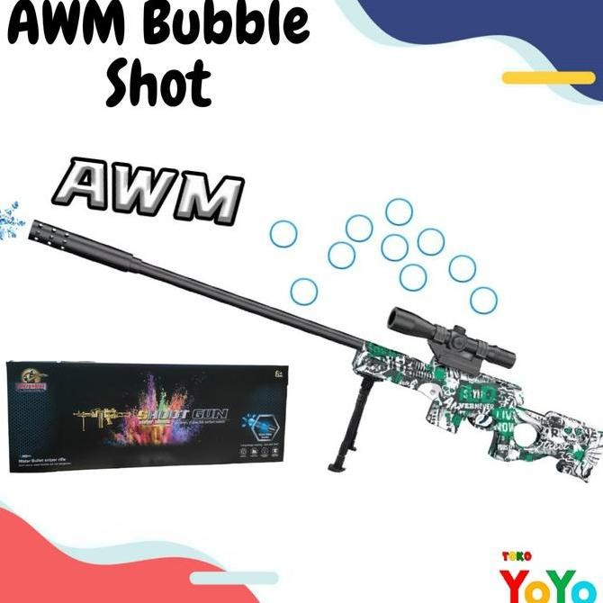 Mainan AWM Gel Blaster Pistol Anak Mainan Sniper Soft Gun Bullet Tembak Tembakan Edukatif Luar Ruang