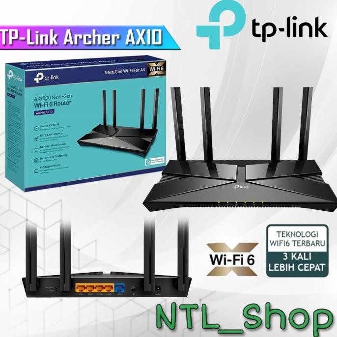 Tp-Link Archer Ax10 - Ax1500 Wifi 6 Router -Tplink Archer Ax10 Ax150 New Stok