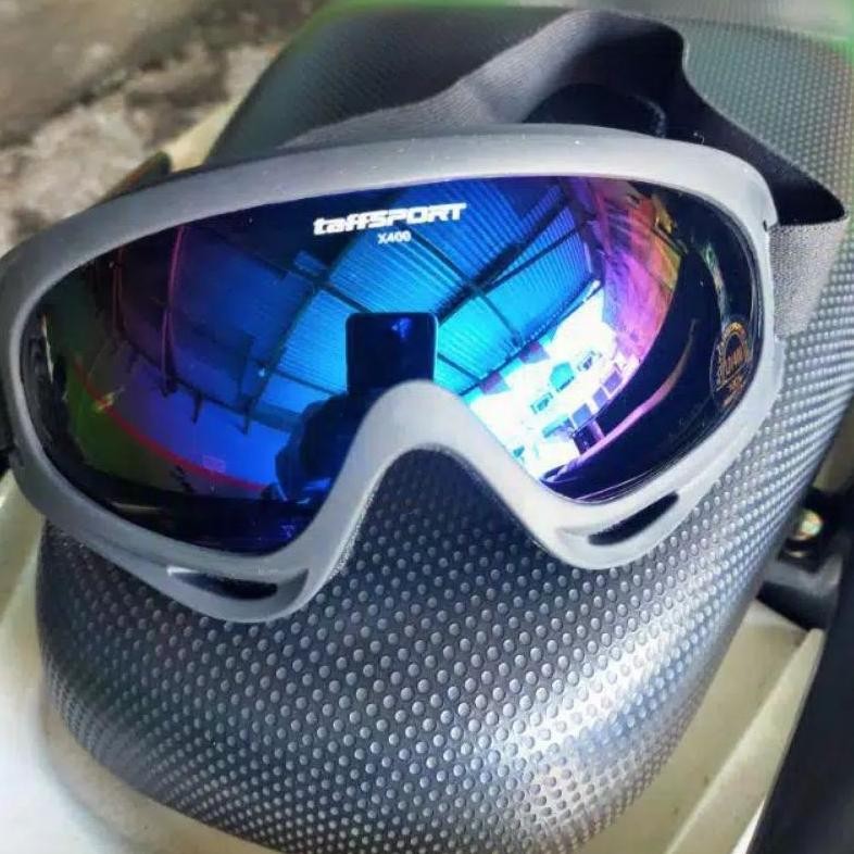KACAMATA GOGGLE SKI TAFFSPORT UV 400 KACA MATA GOGLE TRAIL TRABAS KLASIK RETRO SUPERMOTO KLX CRF TRA