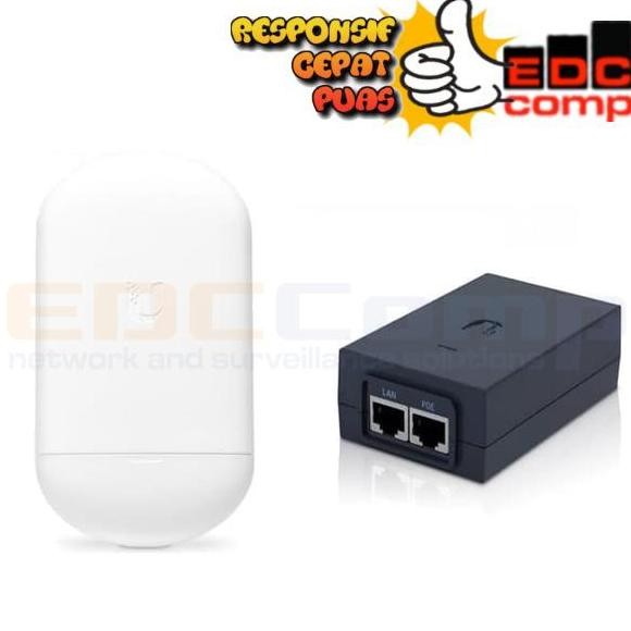 Loco M5 Ac Ns-5Acl + Ubnt Poe-24-12W-G - Ubnt Gigabit Poe 24V 0.5A New Stok