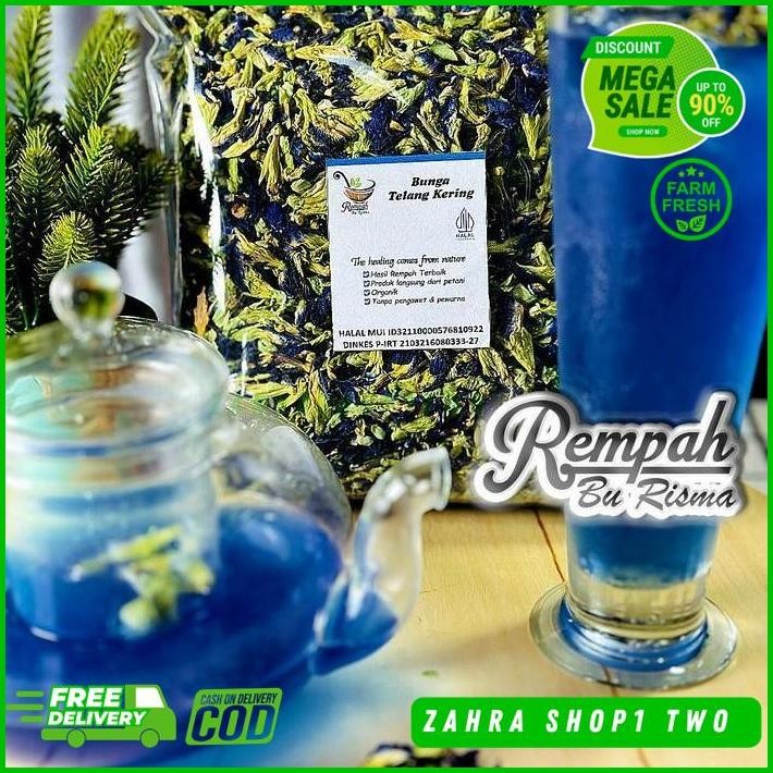 

BUNGA TELANG KERING BERAT PRODUK 50 GRAM BIRU TEA DIJAMIN GRATIS ONGKIR