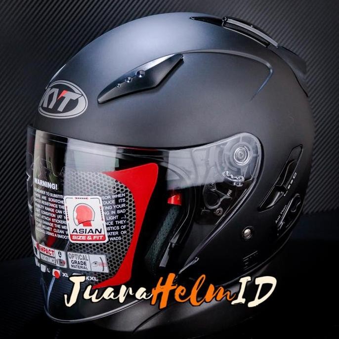 Kyt Helm Galaxy Slide Flat R Visor / Black Doff / Double Visor