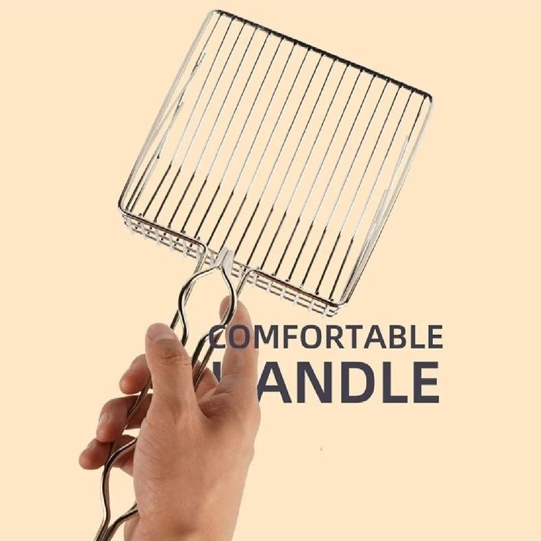 Serokan Pasir Kucing Stainless Serokan Pasir besi Sekop Pasir stainless ZV