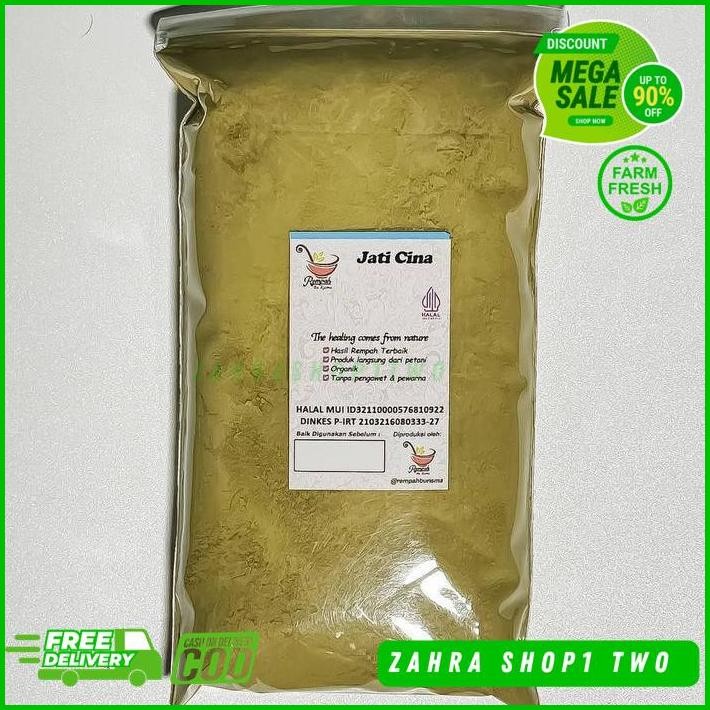 

DAUN JATI CINA BUBUK BERAT 1KG - REMPAH BU RISMA PRODUK PILIHAN